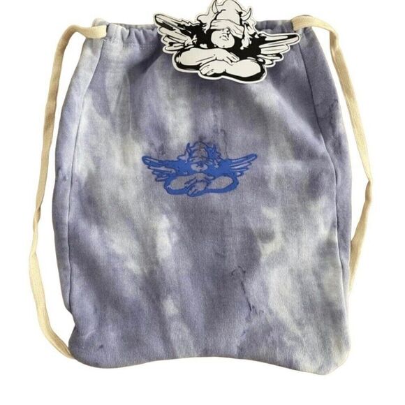 Boys Lie Cotton Tie Dye  Drawstring Backpack  & Sticker NWT - Picture 1 of 9